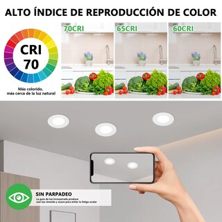 Foto 3 | Foto 3 | Tianlai S26w06a Lampara De Techo Led 6w Lámpara Empotrable Techo Paquete 10 12cm 6500k