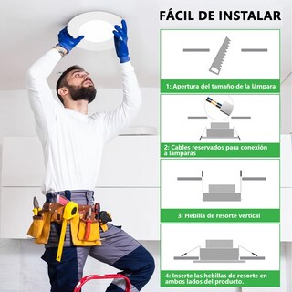 Foto 5 | Foto 5 | Tianlai S26w06a Lampara De Techo Led 6w Lámpara Empotrable Techo Paquete 10 12cm 6500k