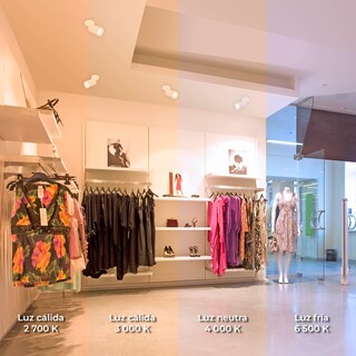 Foto 8 | Foto 8 | Illux Lámpara Para Techo Dirigible Led Compacto Spot Empotrar Dirección Ajustable 6 W Gu10 Para Galería Aluminio Ip20 Atenuable