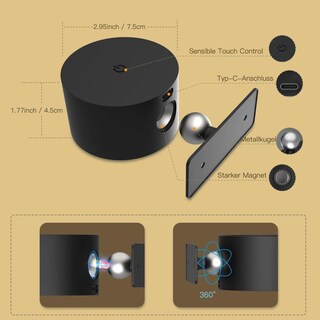 Foto 4 | Foto 4 | Aplique De Pared Led Luces De Lectura Led Montadas En La Pared Luces Led Recargables De Pared con Control Táctil Y Remoto 3 Te