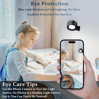 Foto 5 | Foto 5 | Aplique De Pared Led Luces De Lectura Led Montadas En La Pared Luces Led Recargables De Pared con Control Táctil Y Remoto 3 Te