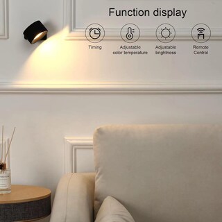 Foto 6 | Foto 6 | Aplique De Pared Led Luces De Lectura Led Montadas En La Pared Luces Led Recargables De Pared con Control Táctil Y Remoto 3 Te
