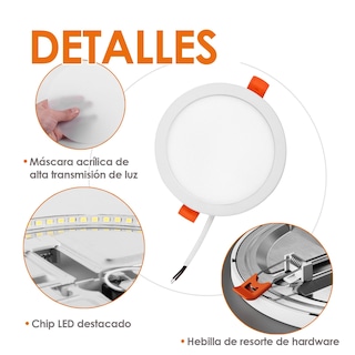 Foto 5 | Foto 5 | Megaluz S09w18ib Lampara De Techo Led 18w Lampara Led Ajustable Bote Plafón Paquete 10 175mm 6500k