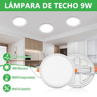 Foto 2 | Foto 2 | Megaluz Lampara De Techo Led Paquete De 1pz-9w(equivalente A 90w) Ajustable Empotrar Luz Blanca Fría Lampara Luz Ajustable 10c