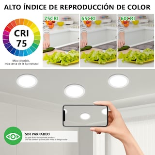 Foto 3 | Foto 3 | Megaluz Lampara De Techo Led Paquete De 1pz-9w(equivalente A 90w) Ajustable Empotrar Luz Blanca Fría Lampara Luz Ajustable 10c