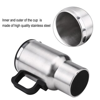 Foto 3 | Foto 3 | Fdit Copa De Calefacción De Automóvil De 450 Ml 12 V De Acero Inoxidable Viajamiento De Calefacción Taza De Café Taza De Agua E
