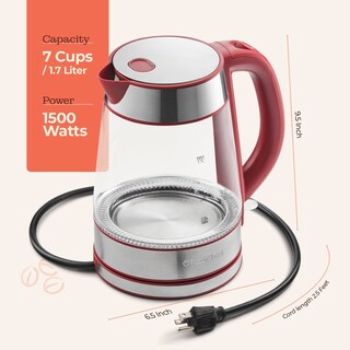 Foto 3 | Foto 3 | Hervidor Eléctrico De Agua Speed-boil 1.7 L 1500 W Vidrio De Borosilicato Para Café Y Té Apertura Amplia Apagado Automático