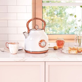 Foto 2 | Foto 2 | Hervidor Eléctrico Retro Tetera De Acero Inoxidable De 1 7 L Con Gran Medidor De Temperatura 1500 W Caldera De Agua Caliente