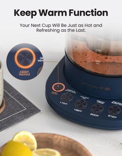 Foto 6 | Foto 6 | Vianté Tetera Eléctrica De Vidrio Con Infusor Removible Y Control De Temperatura. Hervidor Eléctrico. Apagado Automático Y Prote