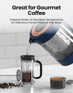 Foto 7 | Foto 7 | Vianté Tetera Eléctrica De Vidrio Con Infusor Removible Y Control De Temperatura. Hervidor Eléctrico. Apagado Automático Y Prote