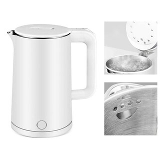 Foto 7 | Foto 7 | Tetera De Calentamiento Rápido 4 Protecciones De Seguridad Hervidor Eléctrico De 2 3 L Acero Inoxidable Doble Capa Antidesga