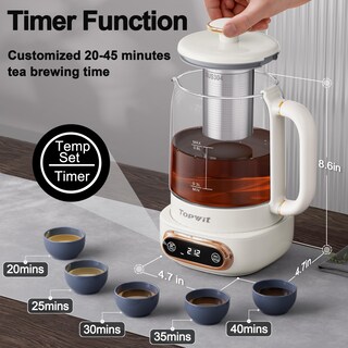 Foto 2 | Foto 2 | Topwit - Hervidor Eléctrico De Té 11 Control De Temperatura Y 4 Preestablecidos De Vidrio Con Infusor Extraíble Hervidor Eléct