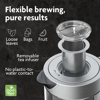Foto 4 | Foto 4 | Vianté Hot Tea Maker - Hervidor Eléctrico De Vidrio Con Infusor De Té Y Control De Temperatura. Apagado Automático. Programas De