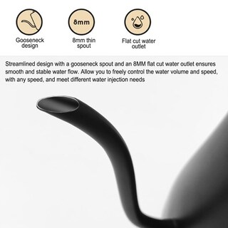 Foto 6 | Foto 6 | Dpofirs Hervidor Eléctrico Con Cuello De Cisne De 1 Litro Con Pantalla Hd Hervidor Inteligente De Ebullición Rápida De 1200 W C