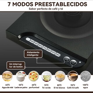 Foto 3 | Foto 3 | Tetera Eléctrica De Acero Inoxidable Con Cuello De Cisne Electrica De 7 Modos De Temperatura Hervidor De Agua Eléctrico Con Ap