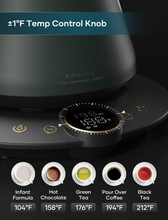 Foto 4 | Foto 4 | Intasting - Hervidor Eléctrico De Cuello De Cisne Control De Temperatura ± 1 ℉ Interior De Acero Inoxidable Calentamiento Ráp