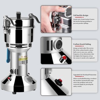 Foto 5 | Foto 5 | Molinillo De Grano De 550 G Molino De Grano De Alta Velocidad De Acero Inoxidable De Harina Semillas De Trigo Especias De Maí