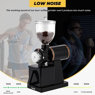 Foto 4 | Foto 4 | Flyseago - Molinillo De Café Con Rebabas Eléctrico Para Café Espresso Comercial Y Hogareño Molino De Grano De Café Pequeño Sile