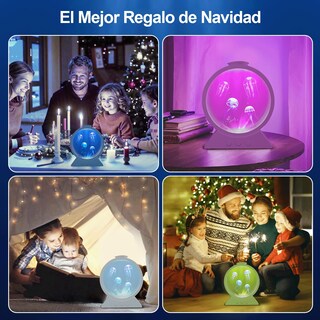 Foto 7 | Foto 7 | Tefola Lámpara De Medusa Flotante Con 4 Medusas Lámpara De Lava 7 Colores Y 2 Modos De Luz 3 Velocidades De Flujo Silenciosa