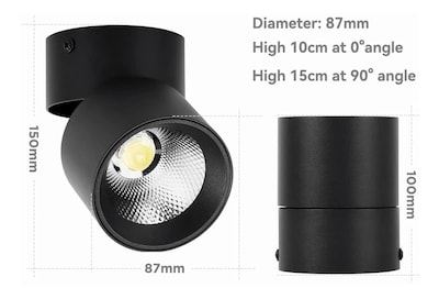 Foto 2 | Foto 2 | Canmeijia Kit 2 Luminario Lamparas De Techo Spot Cob Led Downlight Dirigible Para Sobrepone En Luces De Techo 15w Foco Led Luz