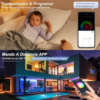 Foto 4 | Foto 4 | Yicale Lampara De Techo Inteligente 24w Lamparas De Techo Alex Negro Luz Inteligente Circular Modo 5 - Rgb 3000k - 6500k 160.