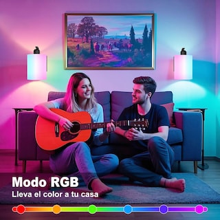 Foto 5 | Foto 5 | Kuaeay Juego De 2 Lámparas De Pared Inalámbricas Con Foco Recargables Luces Led Y Rgb Con Control Remoto Apliques De Pared De