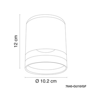 Foto 4 | Foto 4 | Calux Lámpara De Sobreponer En Techo Socket Gu10 7640-gu10/gf