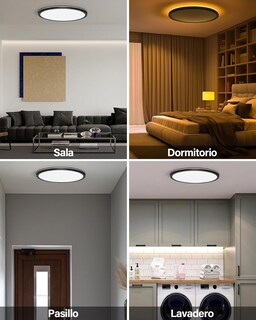 Foto 7 | Foto 7 | Vourtm Lámpara De Techo Led Con Función De Luz De Fondo 2 Modos Y 3 Temperaturas De Color 30cm Lámparas Para Recámara control