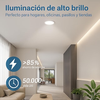 Foto 6 | Foto 6 | Megaluz - Paquete De 4 Lámpara De Techo Plafón Para Interior De Casas Con Luz Led De 18w Y 1260lm 6500k Luz De Día Blanca Ahor