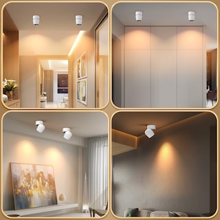 Foto 6 | Foto 6 | Lámpara De Pared Led Cuadros 12w 2700k Blanco Led Spot Light Lámpara De Techo Adjustable Spot Downlight Para El Interior Del Ho