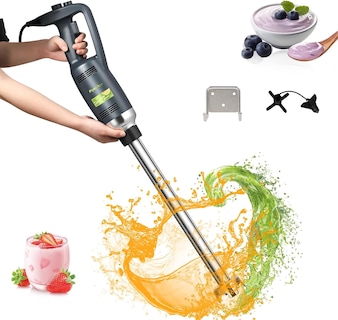Foto 1 | Foto 1 | Flyseago Licuadora De Inmersión Comercial De Mano Mezcladora De Velocidad Variable De Alta Resistencia 4000-16000 Rpm Con Eje E