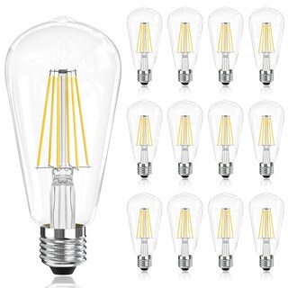 Foto 1 | Foto 1 | Bombilla Led Edison 6w Foco Led Decorativas De Filamento Con 90+ Cri 750 Lúmenes E26 Regulable (12 Luz Neutra)