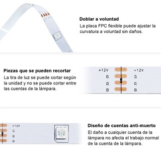 Foto 6 | Foto 6 | Easytao Tira Led De Bluetooth 20m Luces Led Rgb 5050 Música De Tira Con Control De App + Control Remoto Ir De 44 Teclas Sincr