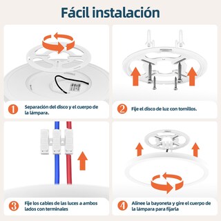 Foto 6 | Foto 6 | Vshiny Luz De Techo Plana Led De 18 Vatios De 3000 K A 6500 K temperatura De Color Ajustable Función De Memoria luz Inteligent