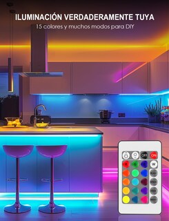 Foto 3 | Foto 3 | Hifiluz Tira De Luz Led Rgb Cob 10m Luz De Tira Regulable Que Cambia De Color Dc24v 576 Leds/m 160lm/w Remoto Bluetooth Tir