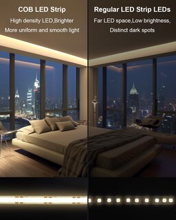 Foto 4 | Foto 4 | Alitove - Tira De Luz Led Usb Cob De 5 V 6.56 Pies/2 M 640 Ledes Uniforme Luz Led Cob Luz Blanca Natrual 4000 K Cri 85+ Ci