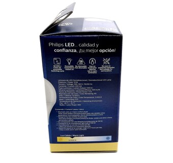 Foto 3 | Foto 3 | Philips Foco Led Lampara Ahorrador Consume 12w Ilumina 100w Paquete Con 6 Piezas Luz Calida Interior Exterior Casa Jardin Patio
