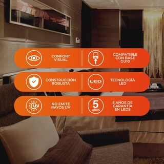 Foto 4 | Foto 4 | Tecnolite - Foco Gu10 Tecnología Led 5.5 Watts Luz Cálida Brillante No Atenuable. Iluminación Interior E Iluminación Exterior