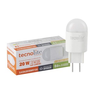 Foto 5 | Foto 5 | Tecnolite - Foco Jcd Led Ampolleta 2 W Luz Suave Cálida Base Gy6.35 No Atenuable