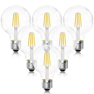 Foto 1 | Foto 1 | Iluminación G25 Globo Bombillas Led Edison Vanidad Bombillas Para Baño 4w=40w Transparente Vintage Filamento Globo 500 Lm Ba