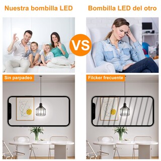 Foto 4 | Foto 4 | Iluminación G25 Globo Bombillas Led Edison Vanidad Bombillas Para Baño 4w=40w Transparente Vintage Filamento Globo 500 Lm Ba