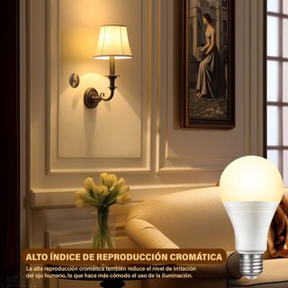 Foto 6 | Foto 6 | Megaluz Focos Led Luz Cálido Para Interiores De 12 Watts-paquete De 10 Bombillas Led E27,800 Lumens Y 3000 Kelvin.. Ahorrador D
