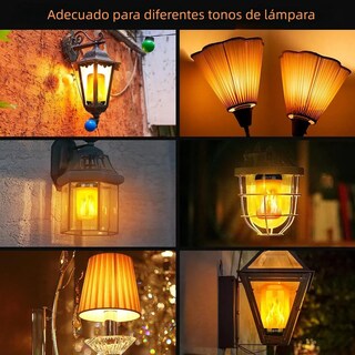 Foto 4 | Foto 4 | Paquete De 2 Bombillas De Llama Led 4 Modos De Bombillas Intermitentes Foco Led Con Efecto De Llama Para Halloween Decoración