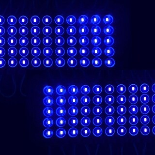 Foto 2 | Foto 2 | Vmingo Tira Modulo Luz 5 Led Blanco Impermeable Pared Publicidad Iluminacion Auto Tuning Universal Ip65 | 60 Piezas (azul)