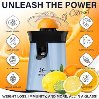 Foto 2 | Foto 2 | Eurolux - Exprimidor Eléctrico De Naranja Exprimidor De Cítricos Sin Esfuerzo Para Limón Lima Y Toronja Potente Motor Con 2 C