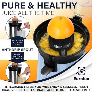 Foto 3 | Foto 3 | Eurolux - Exprimidor Eléctrico De Naranja Exprimidor De Cítricos Sin Esfuerzo Para Limón Lima Y Toronja Potente Motor Con 2 C