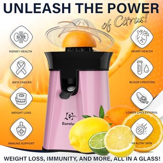 Foto 2 | Foto 2 | Eurolux - Exprimidor Eléctrico De Naranja Limón Y Toronja Potente Motor Con 2 Conos Para Frutas De Todos Los Tamaños Fácil De