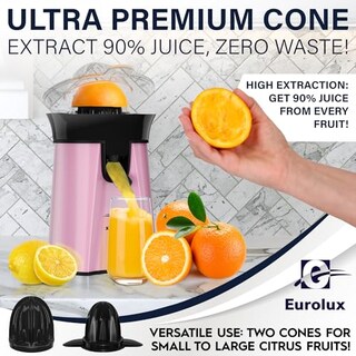 Foto 4 | Foto 4 | Eurolux - Exprimidor Eléctrico De Naranja Limón Y Toronja Potente Motor Con 2 Conos Para Frutas De Todos Los Tamaños Fácil De