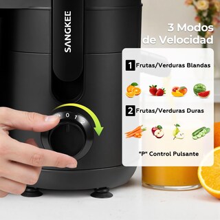 Foto 4 | Foto 4 | Sangkee Extractor De Jugos 2 Modos Velocidad Extractores De Exprimidores Eléctricos 350w Exprimidores Multiusos Para Verduras