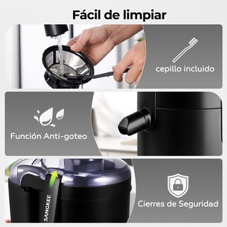 Foto 8 | Foto 8 | Sangkee Extractor De Jugos 2 Modos Velocidad Extractores De Exprimidores Eléctricos 350w Exprimidores Multiusos Para Verduras
